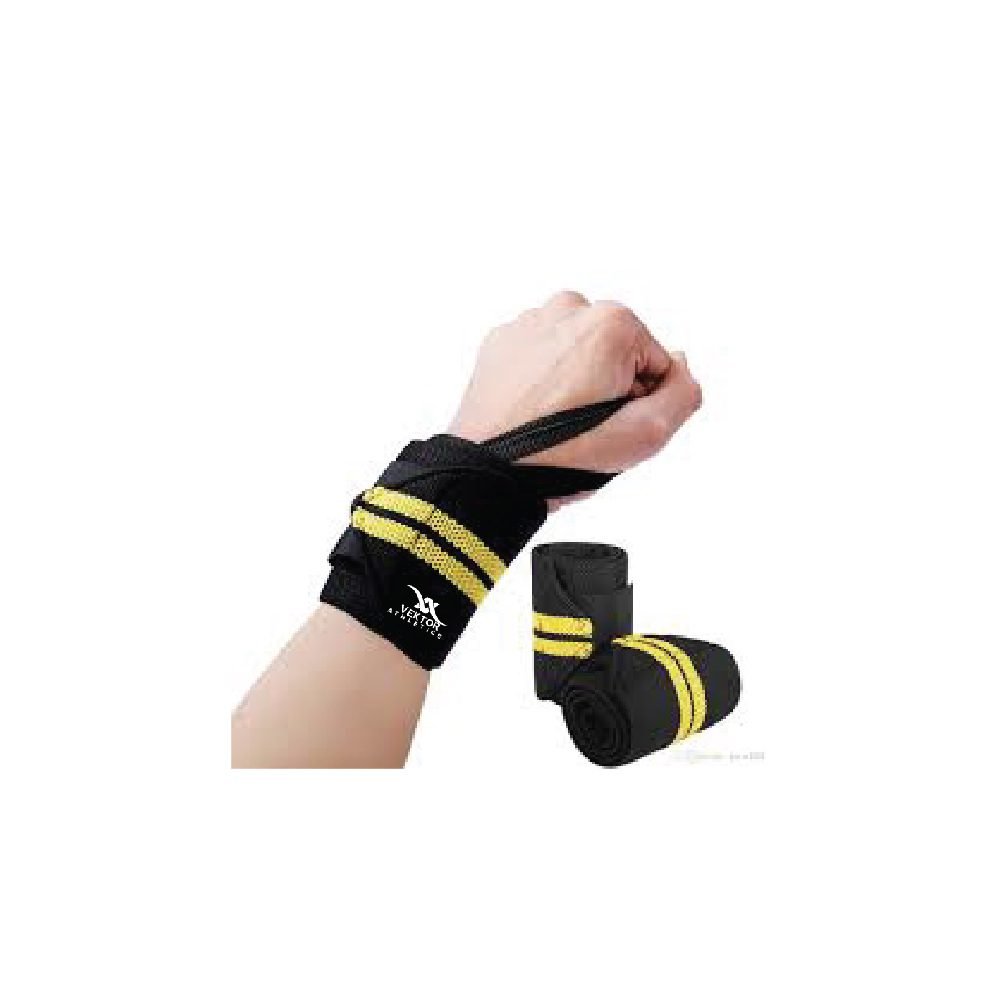 Durable wrist wraps designed for stability and support during heavy lifting.